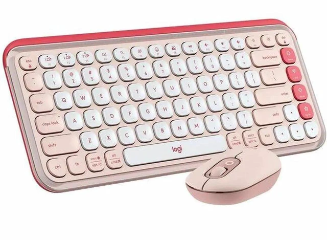 Alt view image 2 of 7 - Logitech POP ICON COMBO Bluetooth Keyboard and Mouse, Compact TKL Bluetooth Keyboard and Mouse Bundle with Programmable Quiet Keys and Buttons - Rose pink