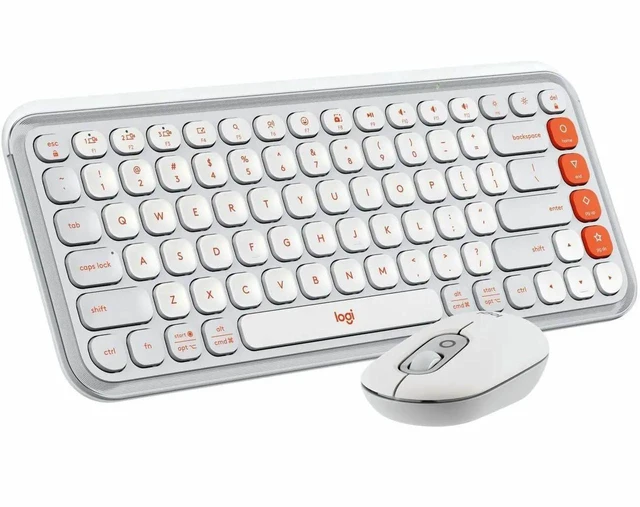Alt view image 2 of 7 - Logitech POP ICON COMBO Bluetooth Keyboard and Mouse, Compact TKL Bluetooth Keyboard and Mouse Bundle with Programmable Quiet Keys and Buttons -off-white