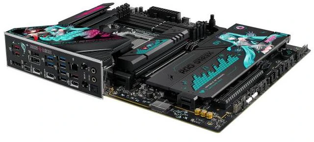 Alt view image 6 of 7 - ASUS ROG STRIX X870E-H GAMING WIFI7 S HATSUNE MIKU EDITION AMD X870E ATX motherboard, 16+2+1 power stages, Dynamic OC Switcher, Core Flex, DDR5, WiFi 7, 4x M.2, PCIe 5.0, dual USB4, USB 10Gbps Type-C