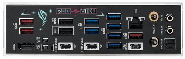 Alt view image 5 of 7 - ASUS ROG STRIX X870E-H GAMING WIFI7 S HATSUNE MIKU EDITION AMD X870E ATX motherboard, 16+2+1 power stages, Dynamic OC Switcher, Core Flex, DDR5, WiFi 7, 4x M.2, PCIe 5.0, dual USB4, USB 10Gbps Type-C