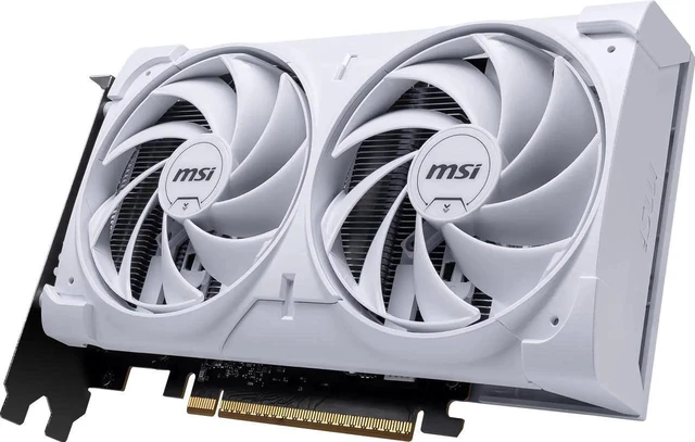 Alt view image 3 of 6 - MSI Ventus GeForce RTX 5060 8GB GDDR7 PCI Express 5.0 x 16 (use x8) Graphics Card RTX 5060 8G VENTUS 2X WHITE
