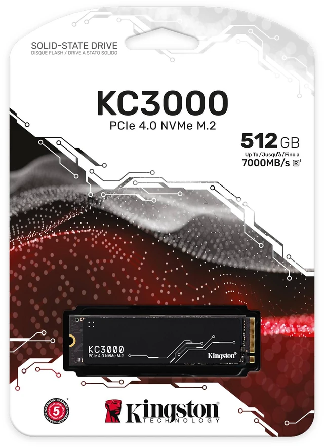 Alt view image 3 of 3 - Kingston KC3000 512GB PCIe 4.0 NVMe M.2 2280 SSD, 3D TLC with DRAM Cache, Graphene-Aluminum Heat Spreader, Up to 7000MB/s Read 3900MB/s Write, 400TBW, For Desktop Gaming Laptop Workstation