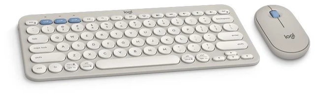 Alt view image 2 of 5 - Logitech Pebble 2 Combo Wireless Quiet Keyboard and Mouse, Customisable, Logi Bolt, Bluetooth, Easy-Switch for Windows, macOS, iPadOS, Chrome - grey