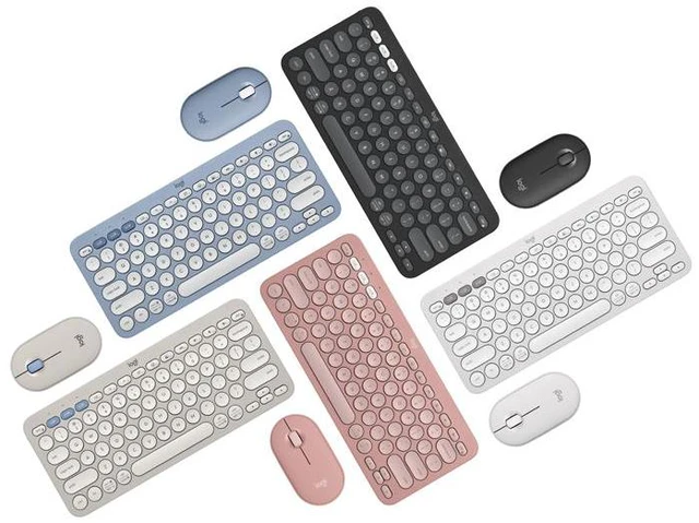 Alt view image 5 of 5 - Logitech Pebble 2 Combo Wireless Quiet Keyboard and Mouse, Customisable, Logi Bolt, Bluetooth, Easy-Switch for Windows, macOS, iPadOS, Chrome - grey