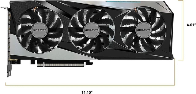 Alt view image 2 of 6 - GIGABYTE GeForce RTX 3050 GAMING 8G Graphics Card, 3x WINDFORCE Fans, 8GB GDDR6 128-bit GDDR6, GV-N3050GAMING-8GD Video Card