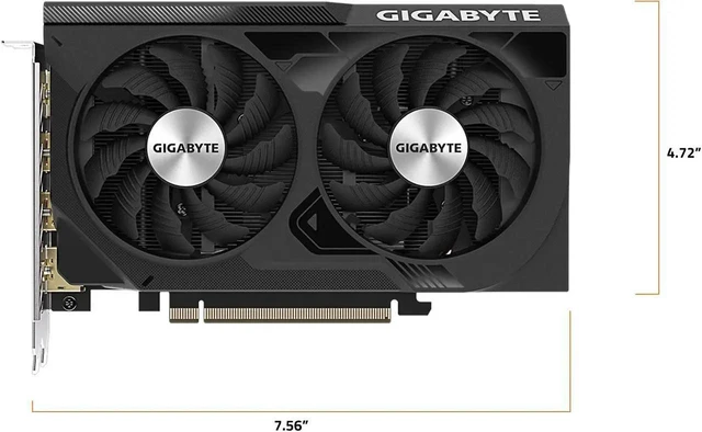 Alt view image 7 of 7 - GIGABYTE GeForce RTX 4060 WINDFORCE 8G Graphics Card, 2x WINDFORCE Fans, 8GB 128-bit GDDR6, GV-N4060WF2-8GD Video Card