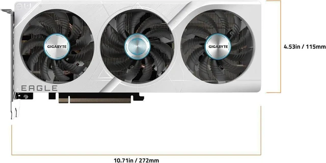 Alt view image 4 of 7 - GIGABYTE Eagle GeForce RTX 4060 Ti 8GB GDDR6 PCI Express 4.0 x8 ATX Graphics Card GV-N406TEAGLEICE-8GD