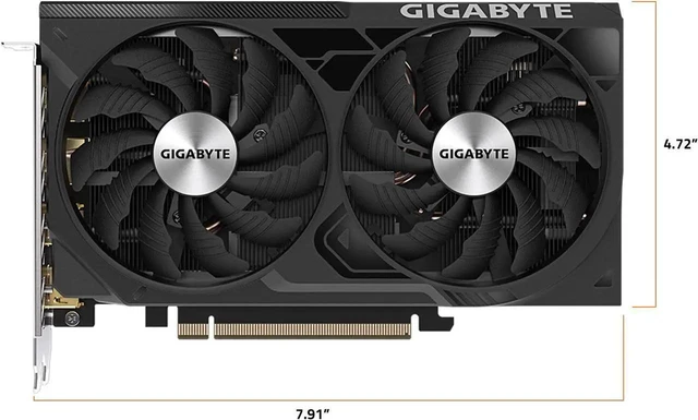 Alt view image 5 of 7 - GIGABYTE GeForce RTX 4060 Ti WINDFORCE 8G Graphics Card, 2x WINDFORCE Fans, 8GB 128-bit GDDR6, GV-N406TWF2-8GD Video Card