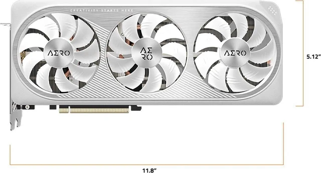 Alt view image 5 of 7 - GIGABYTE GeForce RTX 4070 AERO V2 12G Graphics Card, 3x WINDFORCE Fans, 12GB 192-bit GDDR6X, GV-N4070AEROV2-12GD Video Card
