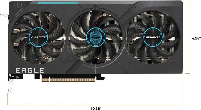 Alt view image 6 of 7 - GIGABYTE GeForce RTX 4070 SUPER EAGLE 12G Graphics Card, 3x WINDFORCE Fans, 12GB 192-bit GDDR6X, GV-N407SEAGLE-12GD Video Card