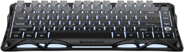 Alt view image 3 of 7 - GravaStar Mercury K1 & M1 Keyboard Mouse Bundle, Gradient Black Gift Box,75% HotSwappable Mechanical Keyboard,TriMode 2.4G/Bluetooth/USBC,PAW3395 26000DPI Lightweight Gaming Mouse