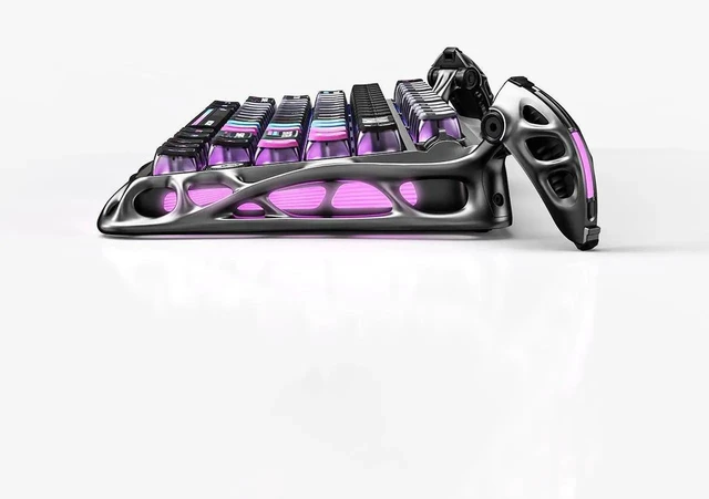 Alt view image 4 of 7 - GravaStar Mercury K1 Pro+X Pro Keyboard Mouse Bundle Gift Box,75% HotSwappable Mechanical Keyboard,TriMode 2.4G/Bluetooth/USBC,PAW3950 32000DPI 49g Ultralight Magnesium Alloy Mouse