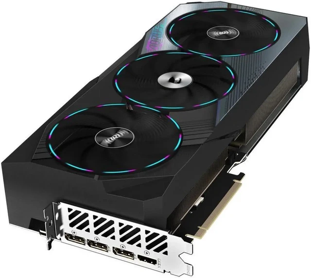Alt view image 2 of 6 - GIGABYTE AORUS GeForce RTX 4070 Ti MASTER 12G Graphics Card, 3x WINDFORCE Fans, 12GB 192-bit GDDR6X, GV-N407TAORUS M-12GD Video Card