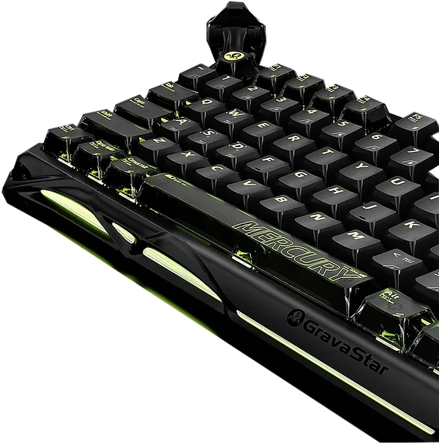 Alt view image 5 of 5 - GravaStar Mercury K98 Pro Phantom Black Mechanical Gaming Keyboard,98% Layout HotSwappable,TriMode 2.4G/Bluetooth 5.4/USBC,GasketTop DualStructure,1.65" TFT Display,8000Hz Polling Rate,Aluminum