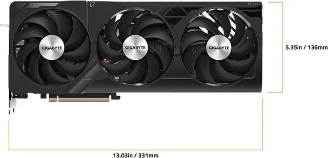 Alt view image 6 of 7 - GIGABYTE GeForce RTX 4070 Ti SUPER WINDFORCE MAX 16G Graphics Card, 3x WINDFORCE Fans, 16GB 256-bit GDDR6X, GV-N407TSWF3MAX-16GD Video Card