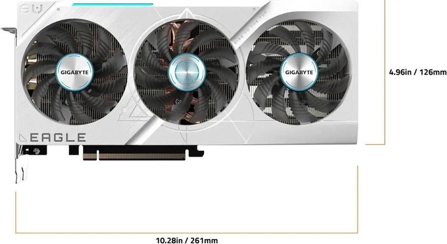 Alt view image 6 of 7 - GIGABYTE GeForce RTX 4070 Ti SUPER EAGLE ICE 16G Graphics Card, 3x WINDFORCE Fans, 16GB 256-bit GDDR6X, GV-N407TSEAGLE ICE-16GD Video Card