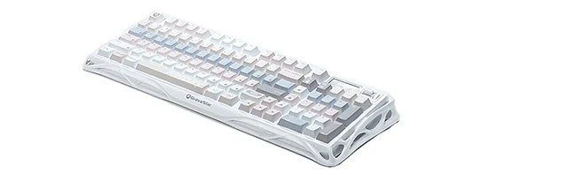 Alt view image 3 of 6 - GravaStar Mercury K98 Misty Pink Mechanical Gaming Keyboard,98% Layout HotSwappable,TriMode 2.4G/Bluetooth 5.4/USBC,GasketMount 5Layer Dampening,1.65" TFT Display,Multifunction Knob,Hollow Mecha