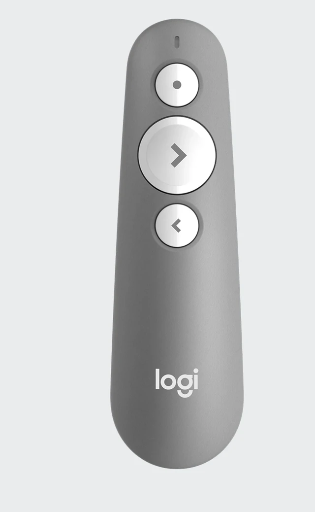 Alt view image 2 of 6 - Logitech R500s Bluetooth Wireless Presenter, Broad Compatibility, 1 Laser, 640 to 660 nm (red), 2.4 GHz wireless, 20 meters , USB, for Windows/macOS /ChromeOS/Linux, grey