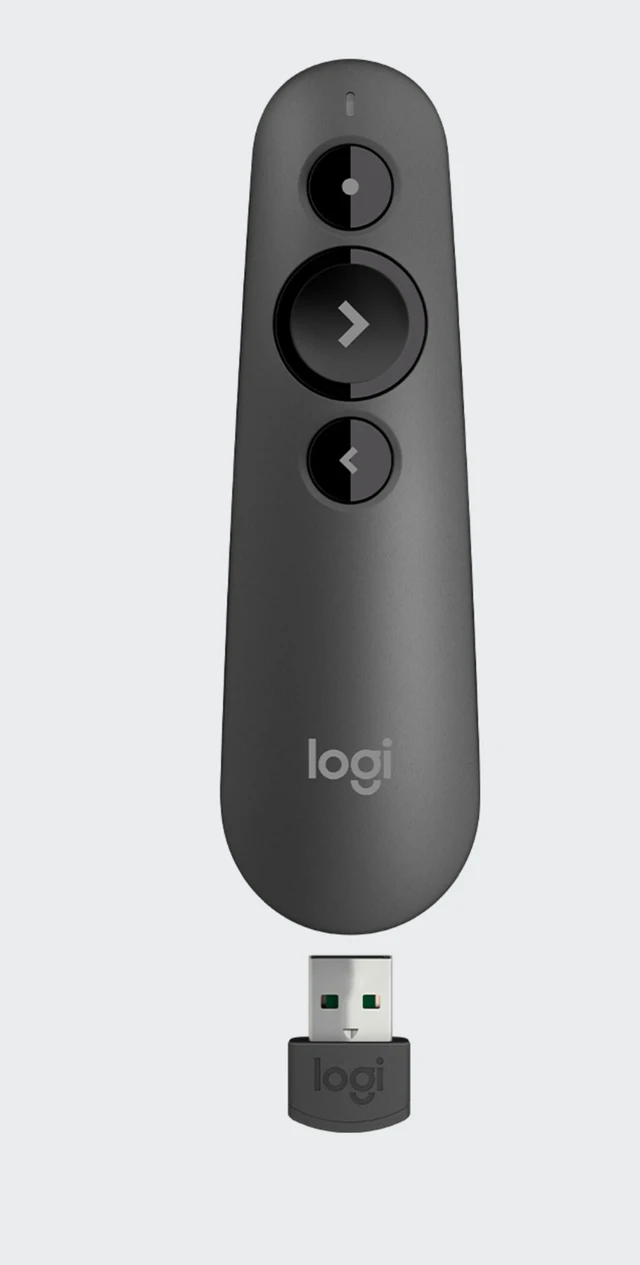 Alt view image 5 of 5 - Logitech R500s Bluetooth Wireless Presenter, Broad Compatibility, 1 Laser, 640 to 660 nm (red), 2.4 GHz wireless, 20 meters , USB, for Windows/macOS /ChromeOS/Linux, black