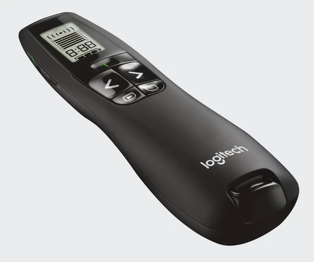 Alt view image 5 of 7 - Logitech R800 Laser Wireless Presenter, With LCD display, keep track of time, 2 Laser, 522 to 542 nm (green), 30 meters, for Windows® 10,11 or higher, USB, 2.4 GHz wireless, black