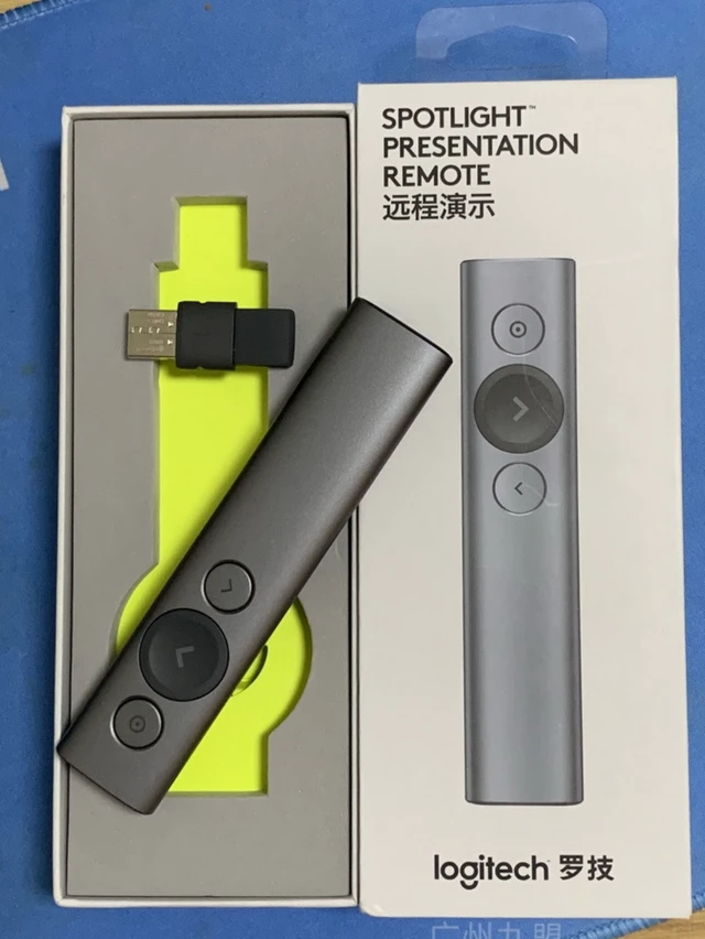 Alt view image 7 of 7 - Logitech Spotlight Premium Wireless Bluetooth Presenter, Digital Pointer,3D Accelerometer and Gyroscope, 30 Meter, LED, for Windows/macOS /ChromeOS/Linux, USB, for Conference Rooms, Classrooms, BLACK