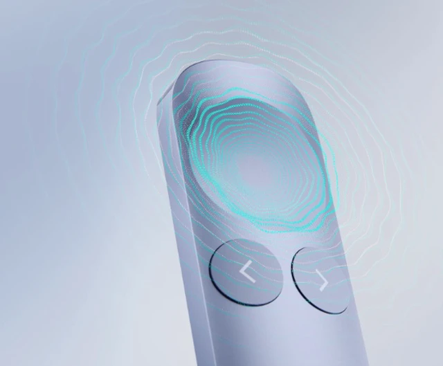 Alt view image 6 of 7 - Logitech Spotlight 2 Premium Wireless Bluetooth Presenter, Digital Pointer,3D Accelerometer and Gyroscope, 30 Meter, LED for Windows/macOS /ChromeOS/Linux, USB, for Conference Rooms, Classrooms,purple