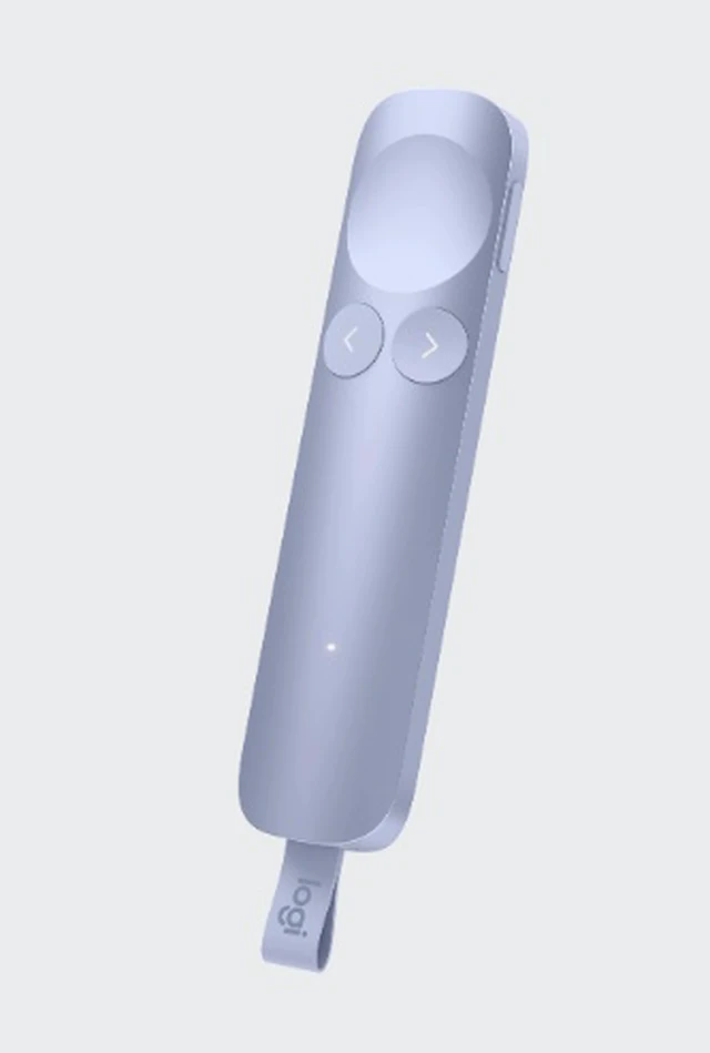 Alt view image 4 of 7 - Logitech Spotlight 2 Premium Wireless Bluetooth Presenter, Digital Pointer,3D Accelerometer and Gyroscope, 30 Meter, LED for Windows/macOS /ChromeOS/Linux, USB, for Conference Rooms, Classrooms,purple