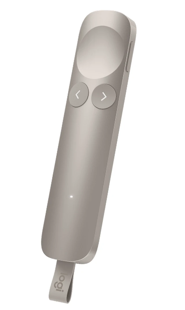 Alt view image 2 of 7 - Logitech Spotlight 2 Premium Wireless Bluetooth Presenter, Digital Pointer,3D Accelerometer and Gyroscope, 30 Meter, LED, for Windows/macOS /ChromeOS/Linux, USB, for Conference Rooms, Classrooms,sand