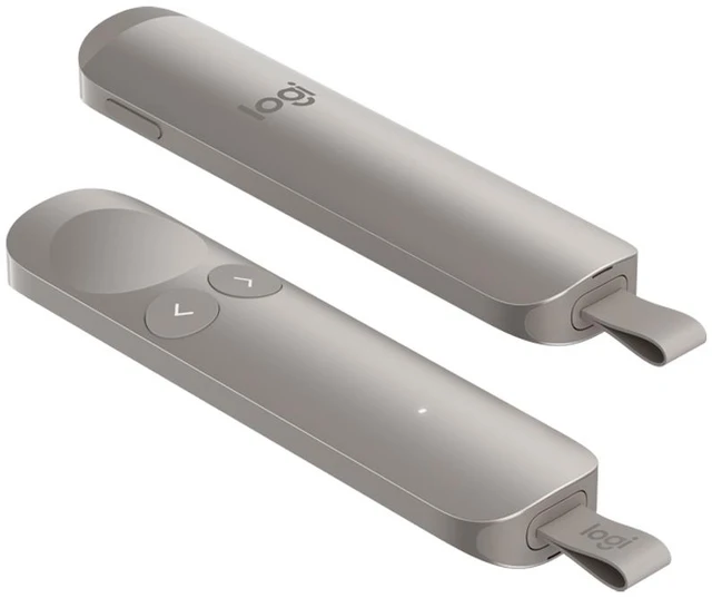 Alt view image 7 of 7 - Logitech Spotlight 2 Premium Wireless Bluetooth Presenter, Digital Pointer,3D Accelerometer and Gyroscope, 30 Meter, LED, for Windows/macOS /ChromeOS/Linux, USB, for Conference Rooms, Classrooms,sand