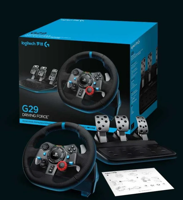 Alt view image 6 of 7 - Logitech G29 Driving Force Racing gaming Wheel for PS5, PS4 and PC, PlayStation and PC, for Windows,USB,PlayStation, with Pedals,Rotation: 900 degrees, realistic driving experience, black