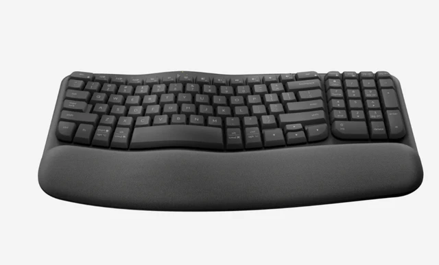 Alt view image 4 of 7 - Logitech Wave Keys for business Wireless Ergonomic Keyboard, with Cushioned Palm Rest, Comfortable Natural Typing, Easy-Switch, Bluetooth, Logi Bolt Receiver, for Multi-OS, Windows/Mac-black