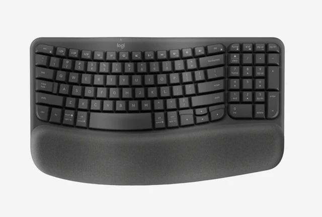 Alt view image 3 of 7 - Logitech Wave Keys for business Wireless Ergonomic Keyboard, with Cushioned Palm Rest, Comfortable Natural Typing, Easy-Switch, Bluetooth, Logi Bolt Receiver, for Multi-OS, Windows/Mac-black