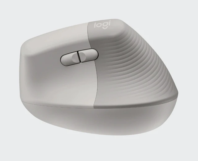 Alt view image 3 of 7 - Logitech LIFT VERTICAL Wireless Bluetooth Mouse , Ergonomic Vertical Mouse Silent Office Mouse, Vertical Small to Medium Hand Lift,4000dpi, 4buttons, for window/macOS/iPadOS/ChromeOS /Linux, sand