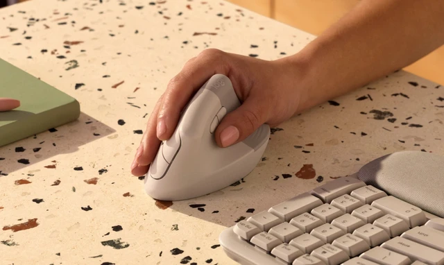 Alt view image 6 of 7 - Logitech LIFT VERTICAL Wireless Bluetooth Mouse , Ergonomic Vertical Mouse Silent Office Mouse, Vertical Small to Medium Hand Lift,4000dpi, 4buttons, for window/macOS/iPadOS/ChromeOS /Linux, sand