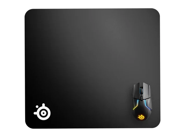 Alt view image 2 of 7 - SteelSeries QcK Heavy Large Gaming Mouse Pad, 17.72" x 15.75" x 0.16", MicroWoven Cloth Surface, ExtraThick NonSlip Rubber Base, Optimized for Low & High DPI Tracking, Washable Esports Mousepad, Black