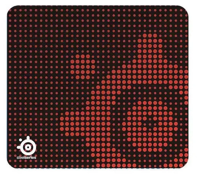 Main image of SteelSeries QcK Heavy Large Gaming Mouse Pad, 17.72x15.75x0.16", MicroWoven Cloth Surface, ExtraThick NonSlip Rubber Base, Optimized for Low & High DPI Tracking, Washable Esports Mousepad, Gary-red