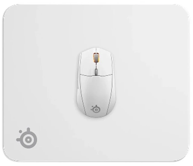 Alt view image 2 of 3 - SteelSeries QcK Heavy Gaming Mouse Pad, White Large Size, 17.72x15.75x0.16", Non-Stitched Edge, Cloth Surface, Optimized For Gaming Sensors