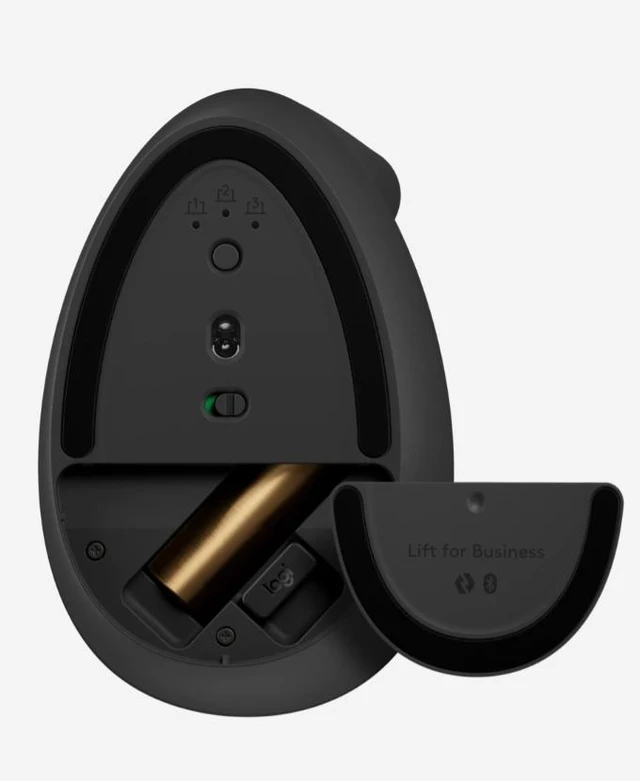 Alt view image 5 of 7 - Logitech Lift for Business Vertical Ergonomic Mouse, Wireless, Bluetooth or Secured Logi Bolt USB, Quiet clicks, Globally Certified, Windows/Mac/Chrome/Linux,black