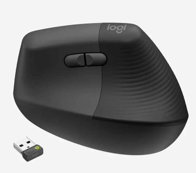 Alt view image 2 of 7 - Logitech Lift for Business Vertical Ergonomic Mouse, Wireless, Bluetooth or Secured Logi Bolt USB, Quiet clicks, Globally Certified, Windows/Mac/Chrome/Linux,black