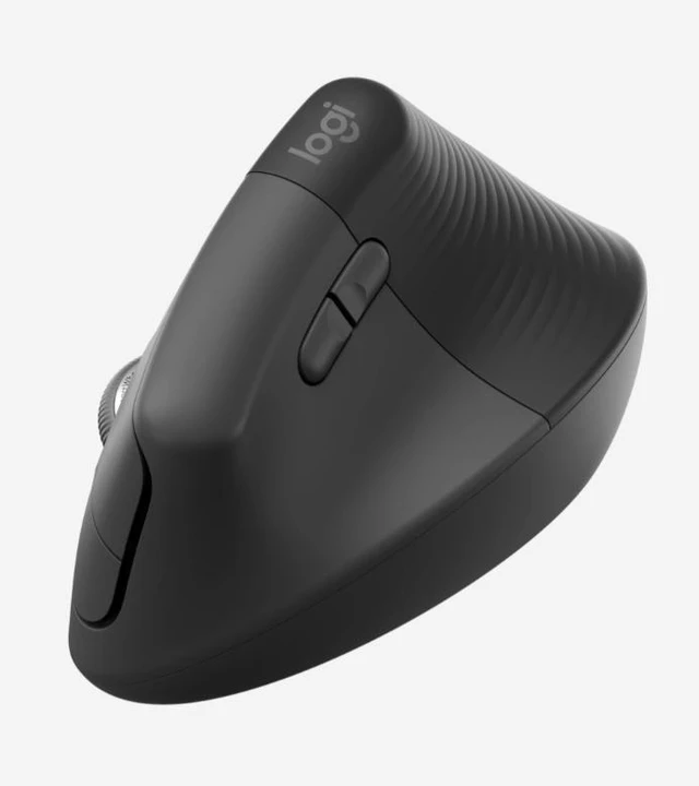 Alt view image 6 of 7 - Logitech Lift for Business Vertical Ergonomic Mouse, Wireless, Bluetooth or Secured Logi Bolt USB, Quiet clicks, Globally Certified, Windows/Mac/Chrome/Linux,black