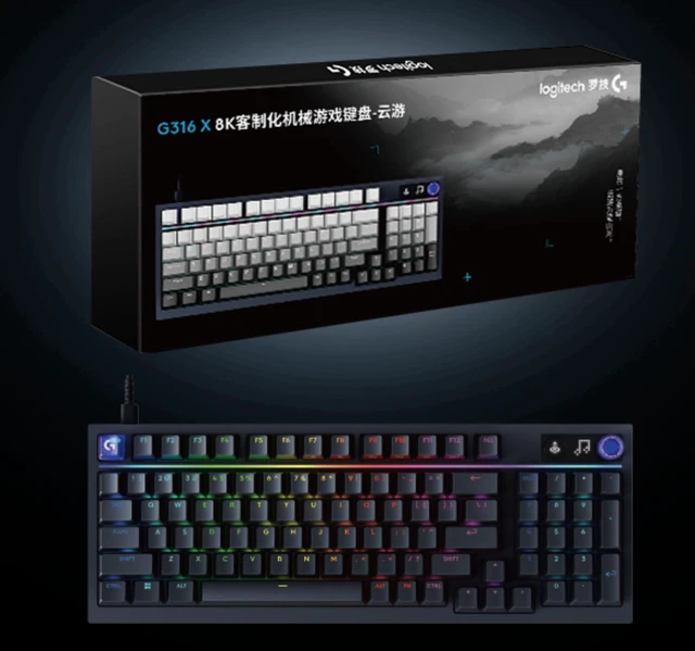 Alt view image 5 of 5 - Logitech G316 X Cloud Travel Gaming Keyboard Gift Box, 8K Custom Mechanical wired Gaming Keyboard, 98 Hot Swappable Gasket Mount, G316 X(Cloud Travel Gift Set)