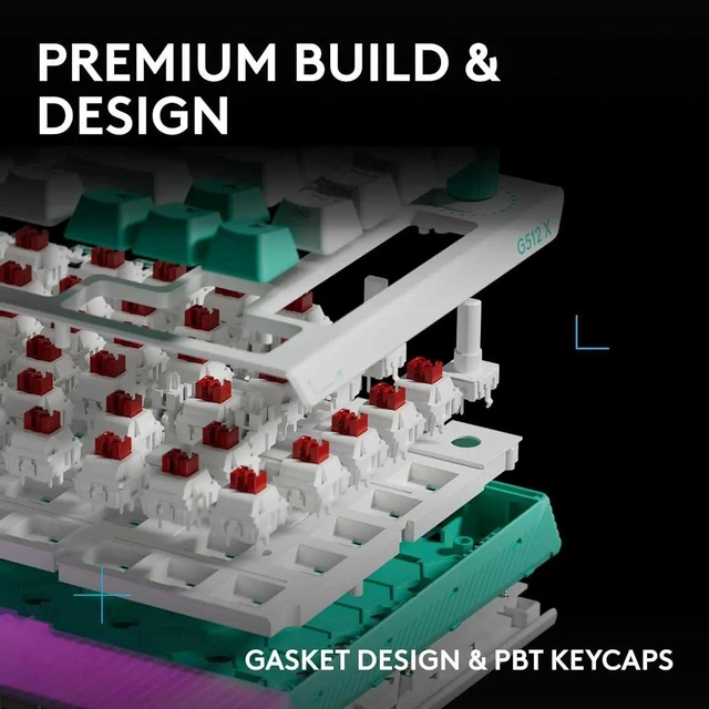 Alt view image 2 of 7 - Logitech G512 X 75 DUAL SWAP Gaming Keyboard, Hot-Swappable TMR Analog / Mechanical , 8K Polling Rate, Custom Actuation 0.1 - 4.0 mm, RAPID TRIGGER, RGB, Wired, PC Mac, White Linear (Red Switch)