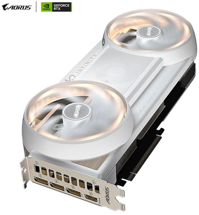 Alt view image 3 of 7 - GIGABYTE AORUS GeForce RTX 5080 INFINITY WD 16G Graphics Card, 16GB 256-bit GDDR7, PCIe 5.0, WINDFORCE HYPERBURST cooling system, GV-N5080AORUS IF WD-16GD Graphics Card