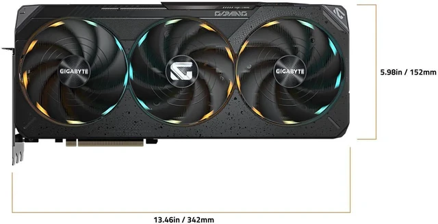 Alt view image 5 of 7 - GIGABYTE Gaming GeForce RTX 5090D 32GB GDDR7 PCI Express 5.0 ATX Graphics Card GV-N5090DGAMING OC-32GD