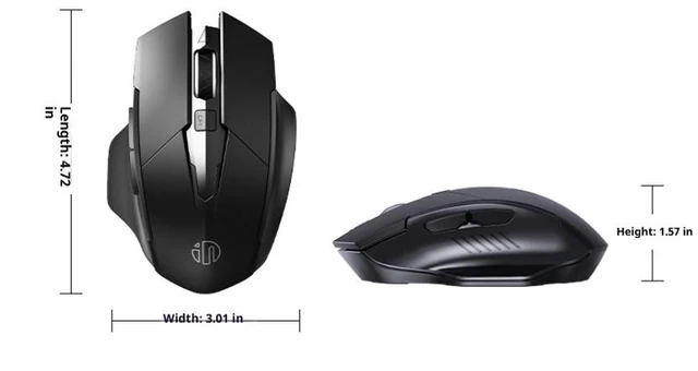 Alt view image 2 of 3 - INPHIC F1 2.4G Wireless Upgraded Mouse, 6Button Ergonomic Rechargeable Optical Mice, Adjustable DPI, Silent Click, TypeC Charging, For Laptop Desktop PC, Black