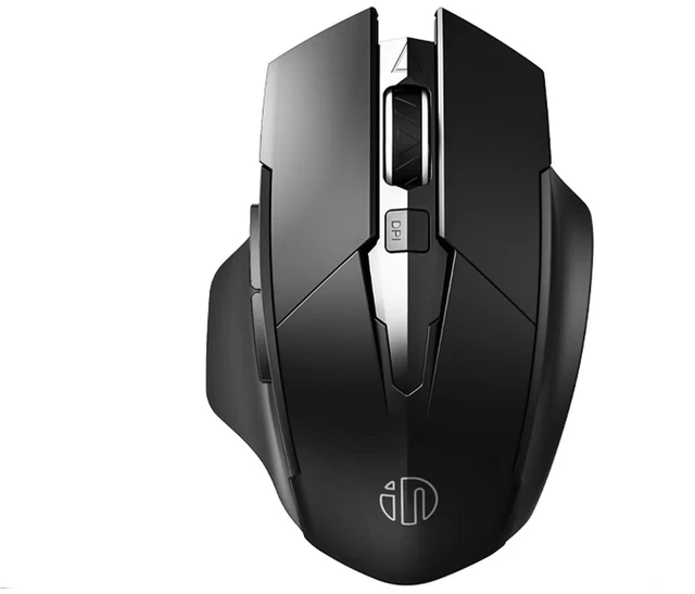 Main image of INPHIC F1 2.4G Wireless Upgraded Mouse, 6Button Ergonomic Rechargeable Optical Mice, Adjustable DPI, Silent Click, TypeC Charging, For Laptop Desktop PC, Black