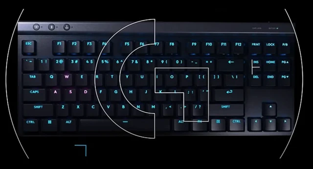 Alt view image 7 of 7 - Logitech G515 LIGHTSPEED TKL Low Profile Wireless Gaming Keyboard, GL Red Linear Switches, LIGHTSYNC RGB, Thin Tenkeyless Design, PBT Keycaps - Black(Red Switch)