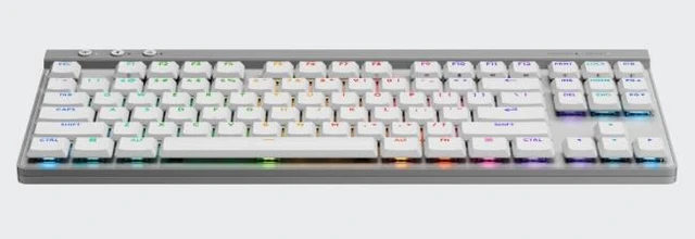 Alt view image 3 of 7 - Logitech G515 LIGHTSPEED TKL Low Profile Wireless Gaming Keyboard, GL Red Linear Switches, LIGHTSYNC RGB, Thin Tenkeyless Design, PBT Keycaps - white (Red Switch), 920-012569