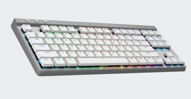 Alt view image 5 of 7 - Logitech G515 LIGHTSPEED TKL Low Profile Wireless Gaming Keyboard, GL Red Linear Switches, LIGHTSYNC RGB, Thin Tenkeyless Design, PBT Keycaps - white (Red Switch), 920-012569