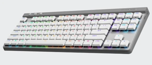 Alt view image 4 of 7 - Logitech G515 Lightspeed TKL Low Profile Wireless Gaming Keyboard, LIGHTSYNC RGB, Thin Tenkeyless Design, Double-Shot PBT Keycaps, Tactile (Brown) Mechanical Switches - white, 920-012567